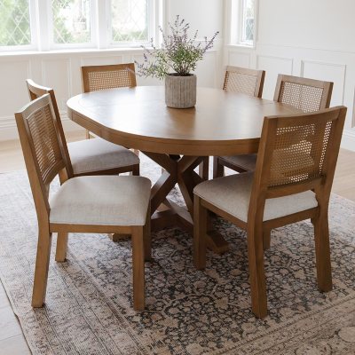 W. Trends 7 Piece Modern Farmhouse Dining Set