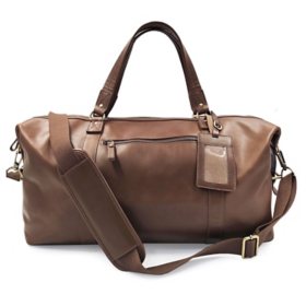 Genuine Leather Travel Bag- Dark Brown