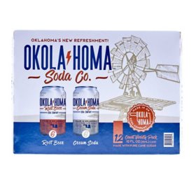 Okola-homa Soda Variety Pack, 12 oz., 12 pk.