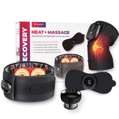 Fit Foundry 4-in-1 Heat & Massage Recovery Pack for Relief