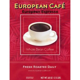 European Café European Espresso Mixed Roast Whole Bean, 40 oz.