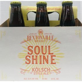 Bentonville Brewing Soul Shine Kolsch Ale Beer, 12 fl. oz. bottle, 6 pk.