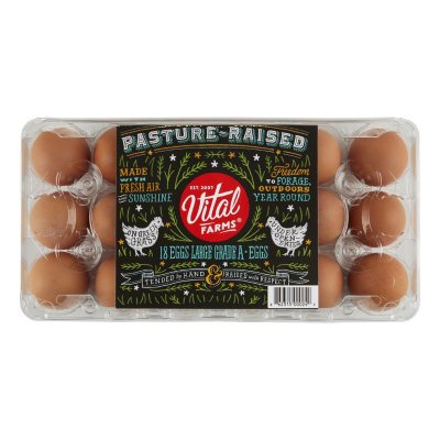 Vital Farms Pasture Raised Large Grade A Eggs 18 Ct Sams Club 