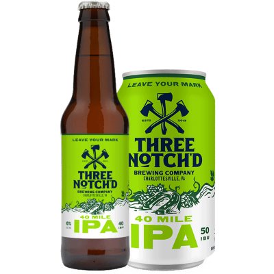 Three Notch'd 40 Mile IPA (12 fl. oz. can, 6 pk.) - Sam's Club