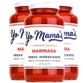 Yo Mama's Foods Low-Sodium Marinara Pasta Sauce 25 oz., 3 pk.