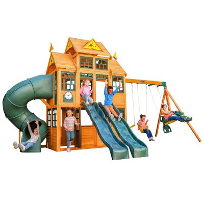 KidKraft Falcon Ridge Wooden Outdoor Swing Set Playset Sam s Club