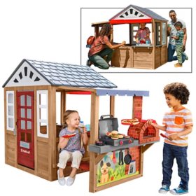 KidKraft Grill & Chill Pizza Party Wooden Outdoor Playhouse