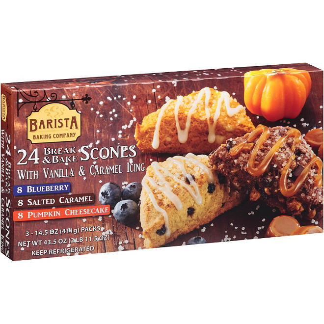 Barista Baking Company Break & Bake Scones Variety Pack (43.5 oz., 24 ct.)