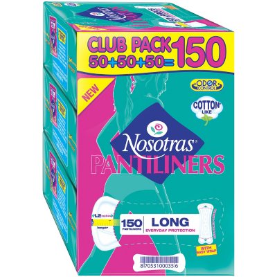 gasoline Snack impulse Nosotras Long Pantiliners - 150 ct. - Sam's Club
