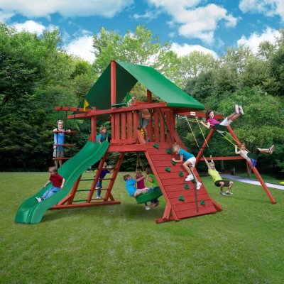 red swing set