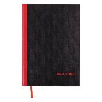 Black n' Red Casebound Notebook, Ruled, 8-1/4 x 11-3/4, White, 96 Sheets/Pad