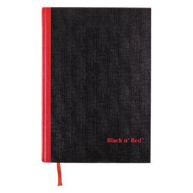 Black n' Red Casebound Notebook, Ruled, 8-1/4 x 11-3/4, White, 96 Sheets/Pad