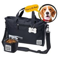 Mobile Dog Gear Day Away Tote with Lined Food Carrier (Choose Your Color)