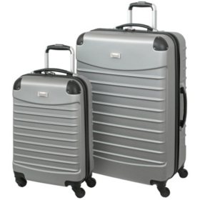Geoffrey Beene Light Weight 2-Pc. Hardside Luggage Set Silver Gray