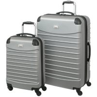 Geoffrey Beene Light Weight 2-Pc. Hardside Luggage Set (Silver Gray)