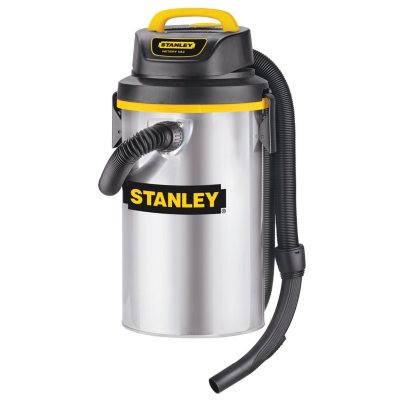 Stanley Wet/Dry Hanging Vacuum, 4.5 Gallon, 4 Horsepower, Stainless Steel  Tank 