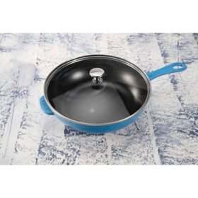 Staub 10", 2.9-Quart Enameled Cast Iron Daily Pan With Glass Lid