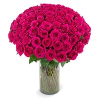 Rose Bouquet (Choose from 3 varieties; 100 stems, Vase Included)