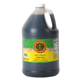 Aloha Shoyu Lower Salt Soy Sauce 128 oz.