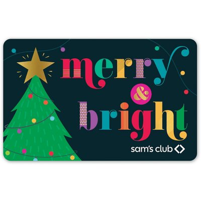 Tree Merry Bright Sam's Club Gift Card