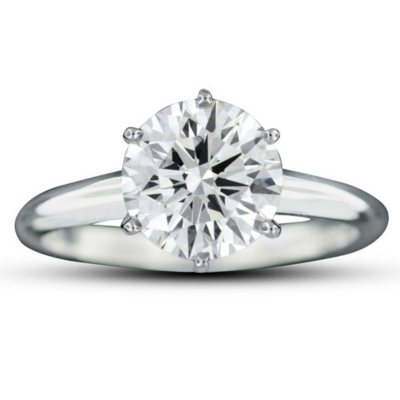 2.17 ct. Ideal Round-Cut Diamond Ring (I, SI1) - Sam's Club