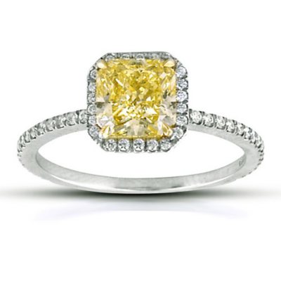 2.21 ct. t.w. Fancy Intense Yellow Diamond Ring - Sam's Club