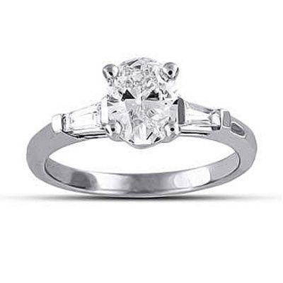 1.72 ct. t.w. Oval/Baguette Diamond Ring (D, SI1) - Sam's Club
