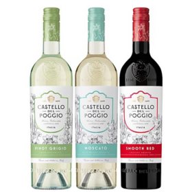 Castello Del Poggio Variety Pack, 750 ml, 3 pk.