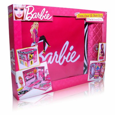  ZipBin Barbie 40 Doll Dream House Toy Box and Playmat