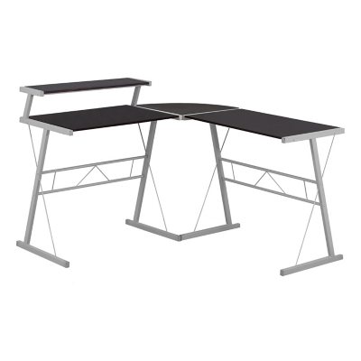 Computer Desk - Espresso Top/Silver Metal - Sam's Club