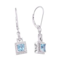 1 ct. t.w. Aquamarine & Diamond Earrings  