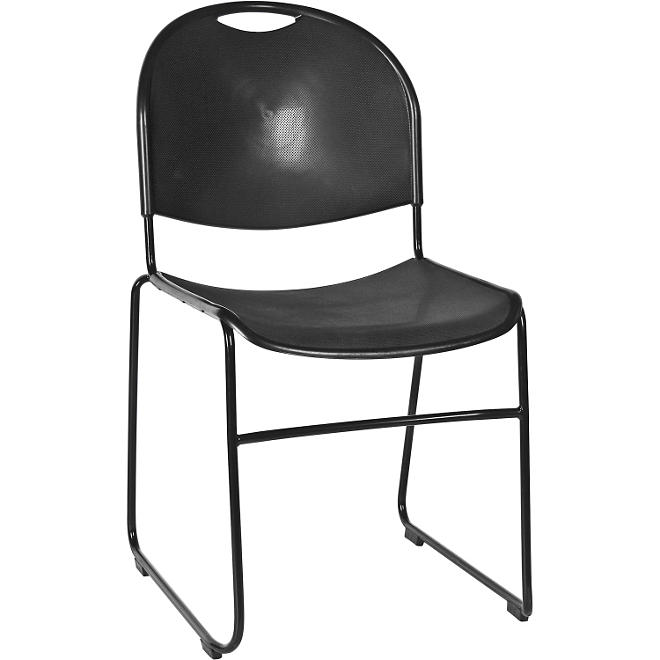 U-Loft Stack Chair, Black - 6 pack