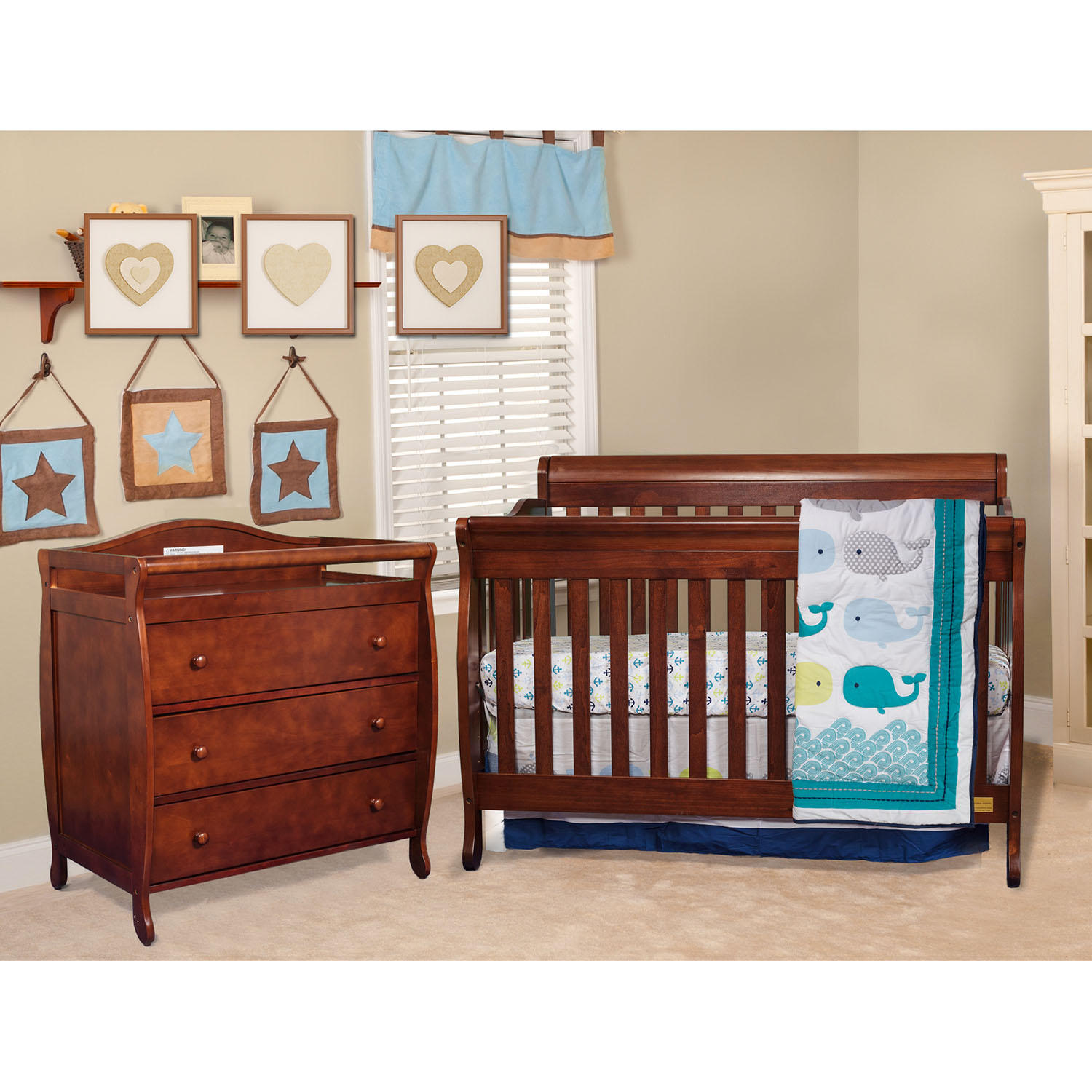 AFG Alice 4-in-1 Crib and Grace 3-Drawer Changer