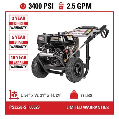 Simpson pressure deals washer honda gx200