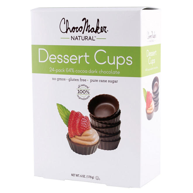 ChocoMaker Belgian Chocolate Dessert Cups (6 oz., 24 ct.)