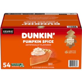 Dunkin' Donuts Medium Roast K-Cups, Pumpkin Spice (54 ct.)