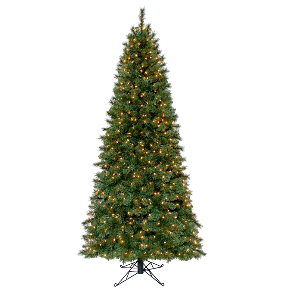 7' Chester Slim Prelit Christmas Tree Natural Looking Fir Tree