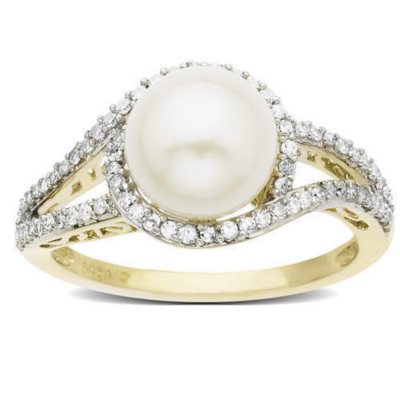 8mm Freshwater Pearl & Diamond Ring Sam's Club