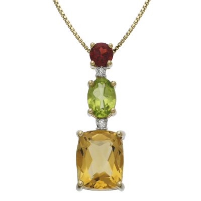 Peridot and hot sale garnet necklace