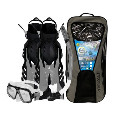 Body Glove Predator Purge Adult Snorkeling Set,Mask, Snorkel & Fins  Included. Assorted