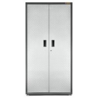 Gladiator 36-inch Ready to Assemble Steel Freestanding Garage Cabinet in Silver Tread