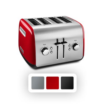 KitchenAid 4-Slice Toaster with Manual High-Lift Lever (Red):- Red