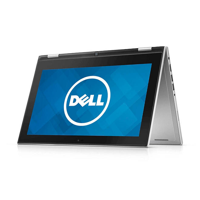 Dell Inspiron 3000 11.6" Touchscreen 2-in-1 Intel i3 Notebook I3148-8840SLV, Includes 1 year McAfee antivirus PLUS free upgrade to Windows 10