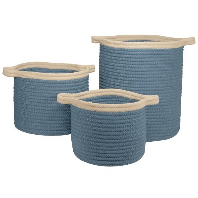 Colonial Mills Blue Banded Basket (Set of 3)