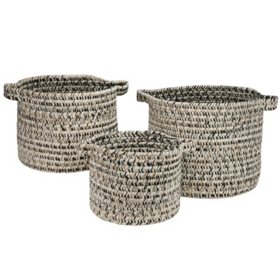 Colonial Mills Sand Tweed Basket, Set of 3