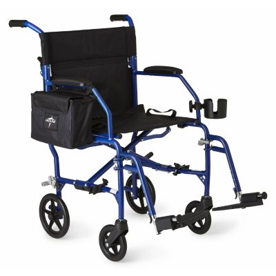 Medline Deluxe Ultra-Lightweight Transport Chair (Various Colors) - Sam ...