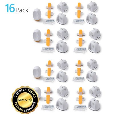  IMPRESA (3 Pack) Magnetic Safety Lock Key for Childproof Cabinet  Locks - Includes 3 Adhesive Magnetic Key Holders White : Baby