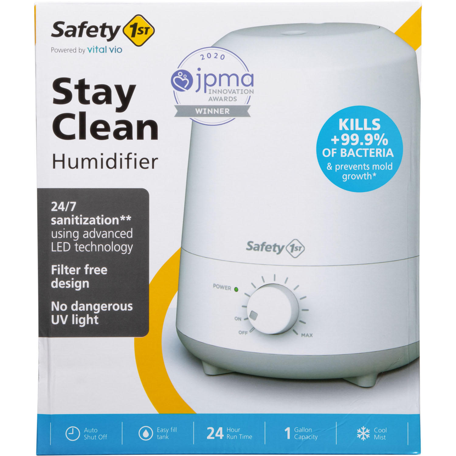 Safety 1st Stay Clean Tabletop Cool Mist Humidifier