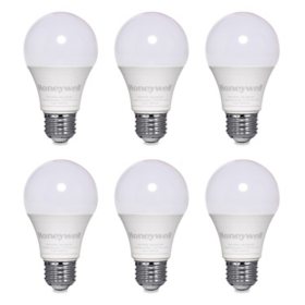 Honeywell 800 Lumen A19 LED Dimmable Light Bulbs - Warm White (6-Pack)