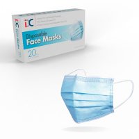 IDC Disposable 3-ply Face Mask (20 per pk., 5 pk, 100 total masks)